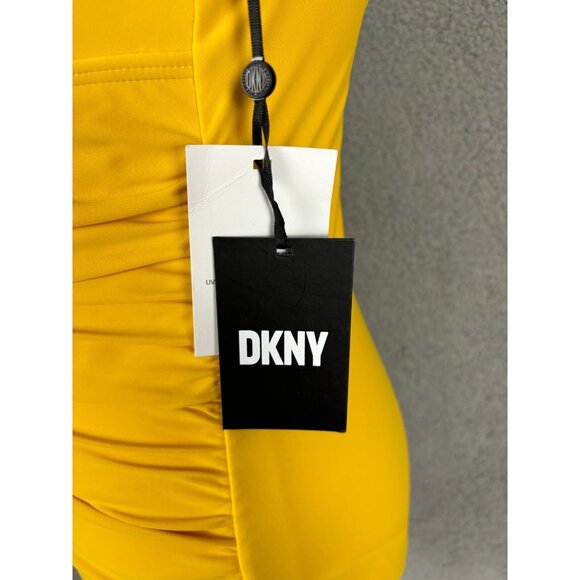 DKNY Women's Ruffle Plunge Underwire Tummy Control One-Piece Swimsuit 8 NWT's. - Picture 5 of 8